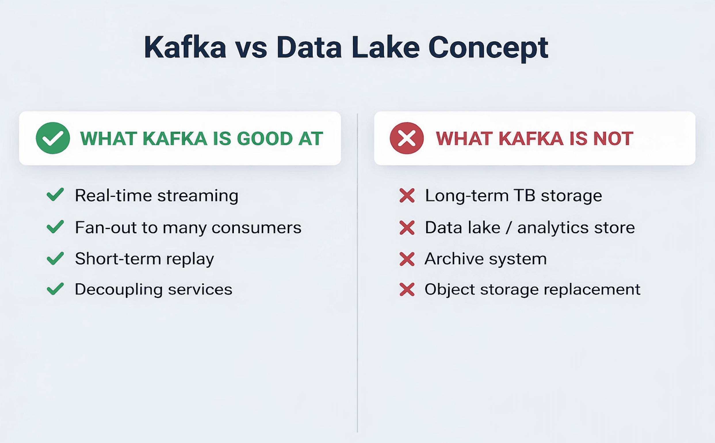Kafka vs Data Lake